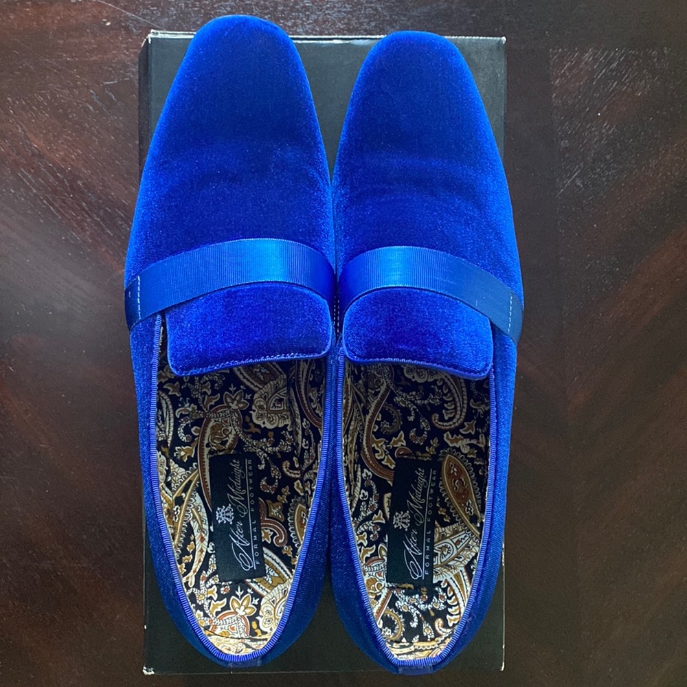 Royal Blue Formal Foot Shoes Size 12